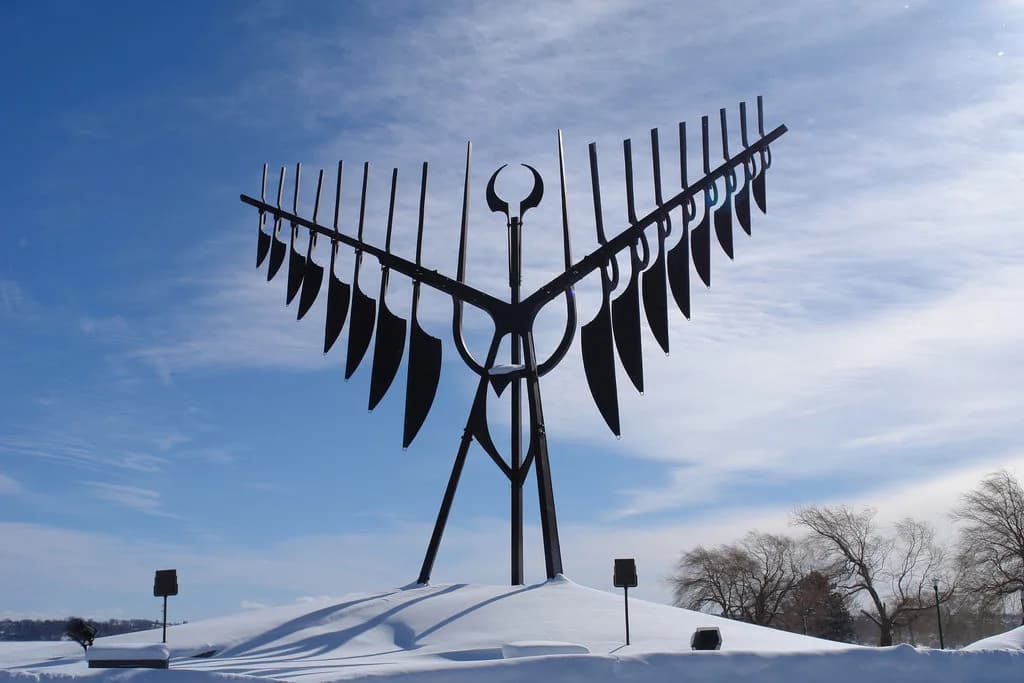 Downtown Barrie in winter, representing regional Ontario climate differences across SunFlow's heated driveway service areas